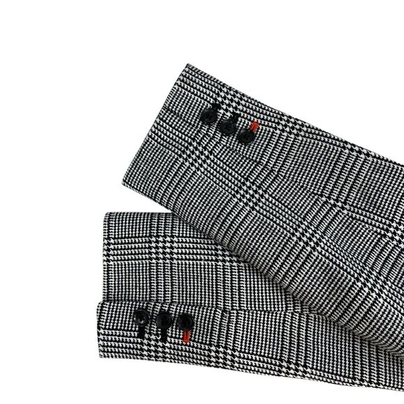 Merona Blazer Womens Sz 18 Jacket Black Houndstooth Office Corpcore Boardroom - Picture 7 of 15